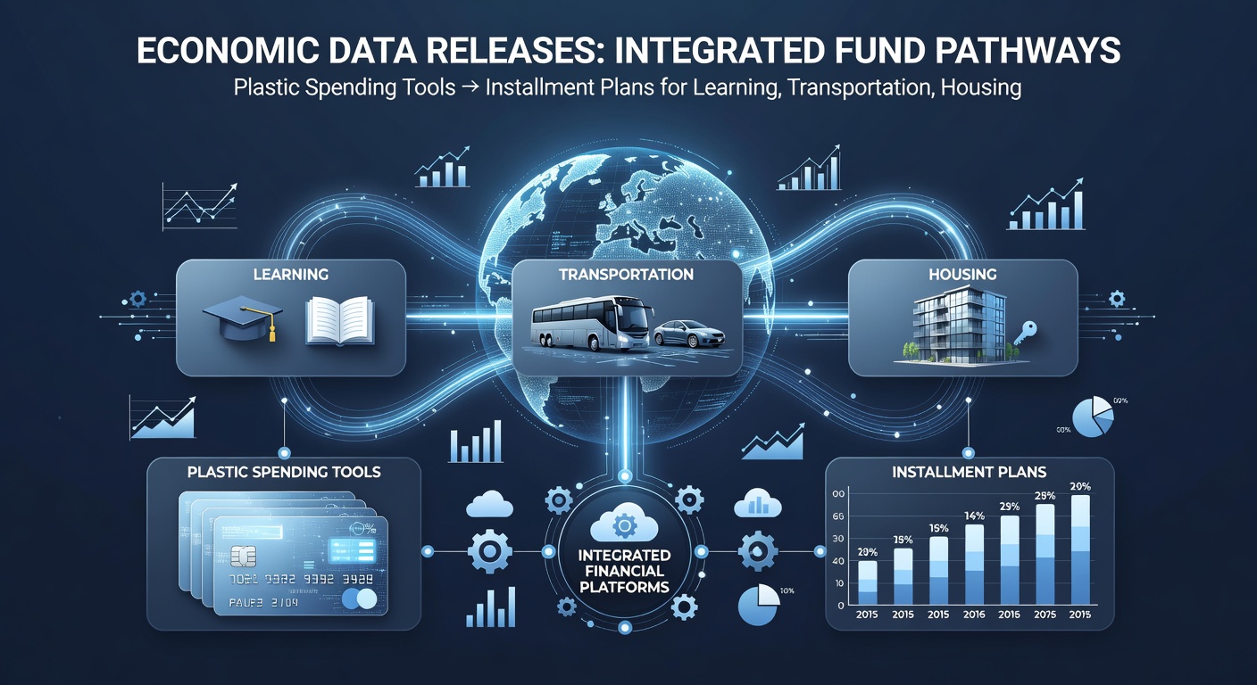 Economic indicators displayed on integrated financial platform dashboards showing credit card and loan options