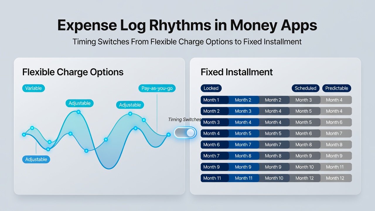 Mobile app interface displaying expense categorization for career training and home upgrades with installment options