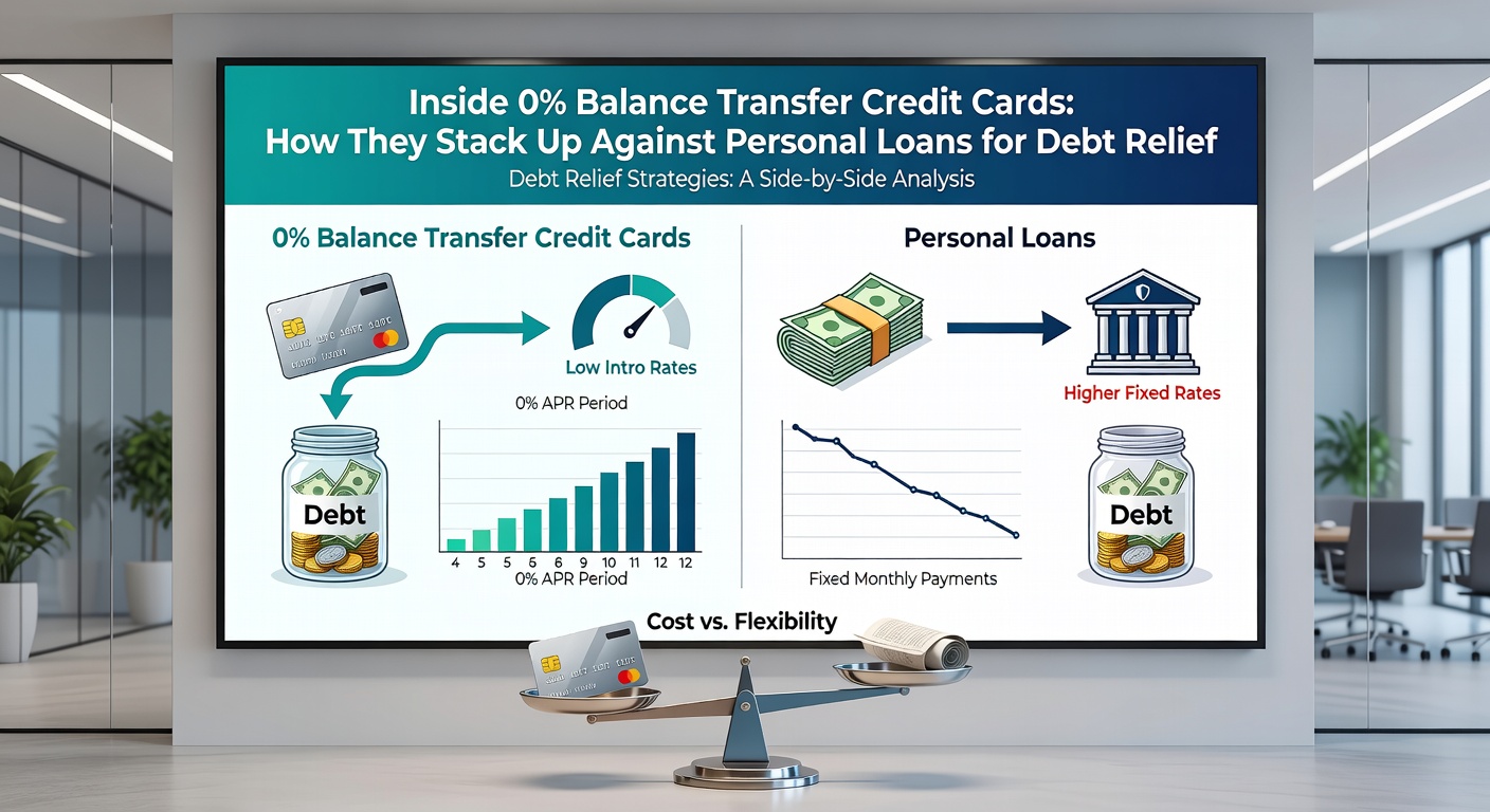 Comparison chart of credit card transfers versus personal loan rates, highlighting interest savings over time