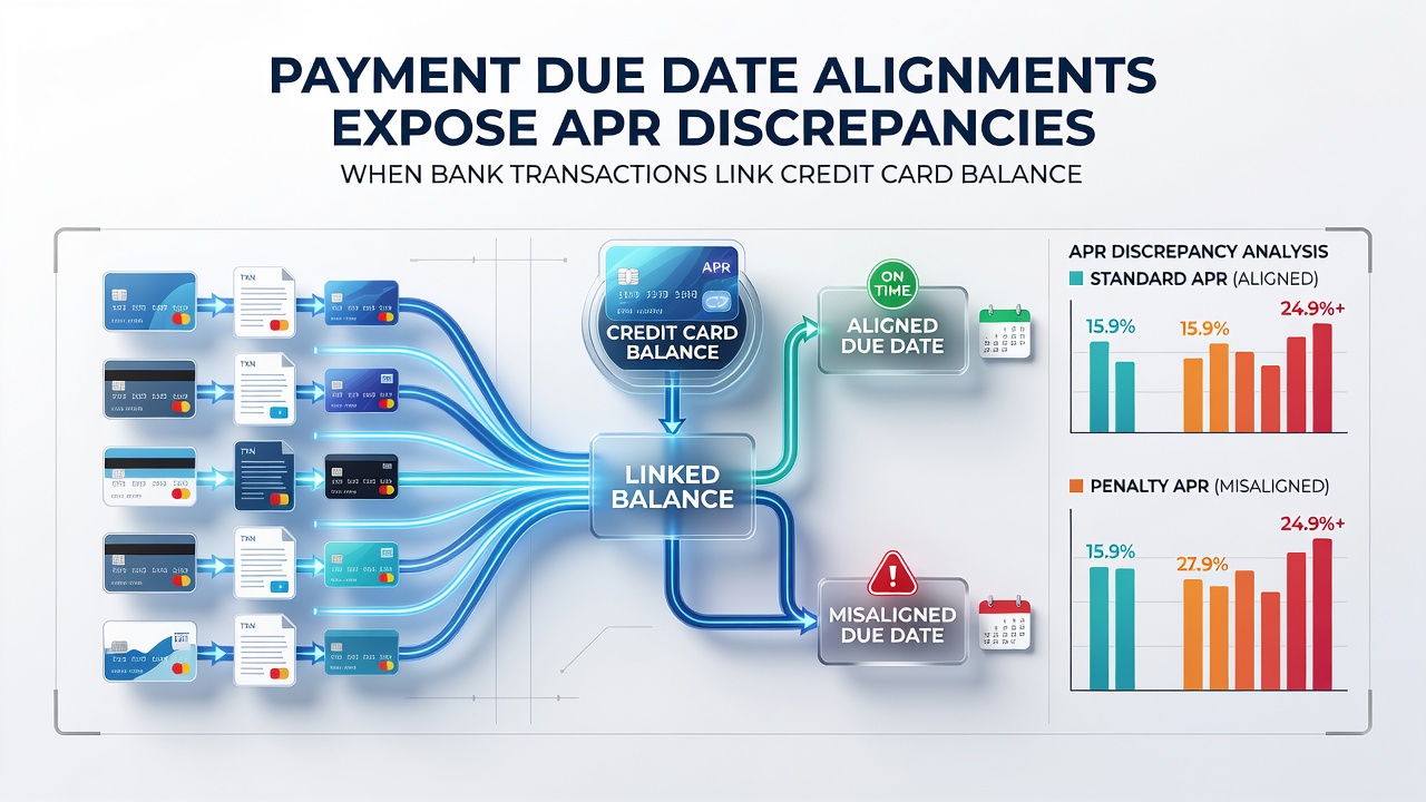 Detailed APR comparison chart from linked banking app displaying credit card versus mortgage and loan rates